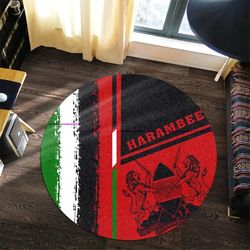 kenya harambee round carpet, african rugs, round rugs for home