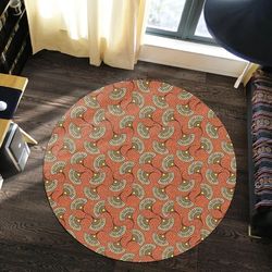 ankara african flora round carpet, african rugs, round rugs for home