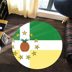 lajas flag round carpet, african rugs, round rugs for home