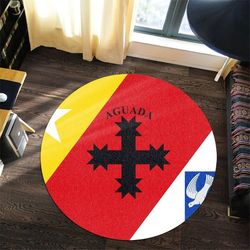 aguada flag round carpet, african rugs, round rugs for home