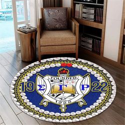 Sigma Gamma Rho Pearl Round Carpet, African Rugs, Round Rugs For Home