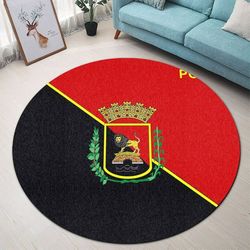 ponce flag round carpet, african rugs, round rugs for home