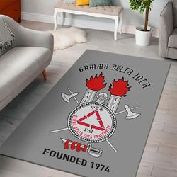 gamma delta iota 1974 grey area rug, africa area rugs for home