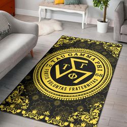 tau gamma phi floral patern area rug, africa area rugs for home