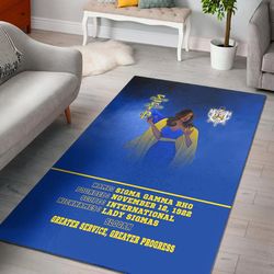 sigma gamma rho slogan area rug, africa area rugs for home