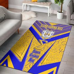 sigma gamma rho sporty style area rug, africa area rugs for home