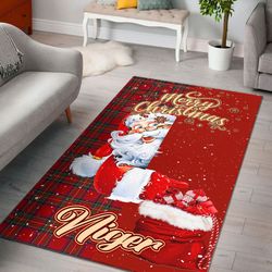 niger area rug santa claus merry christmas you can personalize custom text, africa area rugs for home