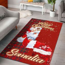 somalia area rug santa claus merry christmas you can personalize custom text, africa area rugs for home