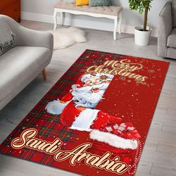 saudi arabia area rug santa claus merry christmas you can personalize custom text, africa area rugs for home