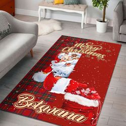botswana area rug santa claus merry christmas you can personalize custom text, africa area rugs for home