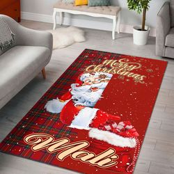 mali area rug santa claus merry christmas you can personalize custom text, africa area rugs for home