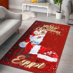 egypt area rug santa claus merry christmas you can personalize custom text, africa area rugs for home