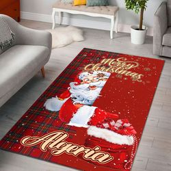 algeria area rug santa claus merry christmas you can personalize custom text, africa area rugs for home