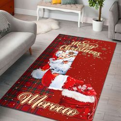 morocco area rug santa claus merry christmas you can personalize custom text, africa area rugs for home