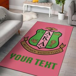 personalised aka sorority area rug classic, africa area rugs for home