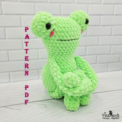 amigurumi toy green froggy plush crochet pattern