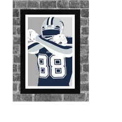 dallas dez bryant sports print art 11x17