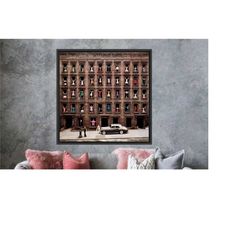 ormond gigli 'girls in the windows' framed art , modern canvas wall art , modern framed art , home decor canvas , home d