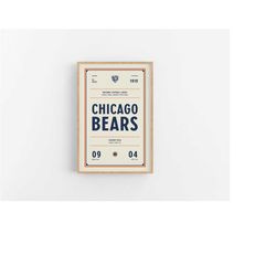 chicago bears ticket print | wall art | vintage poster | bears football