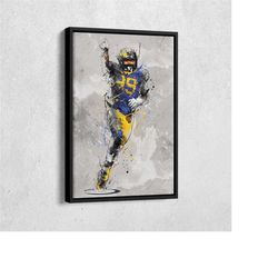 aaron donald poster los angeles rams nfl canvas wall art home decor framed poster man cave gift