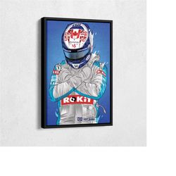 williams jersey formula 1 personalized jersey custom name and number canvas wall art home decor framed poster man cave g