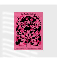 parisian ballet vintage poster - ballerina print for