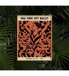 nyc ballet vintage poster, ballerina print, nursery decor