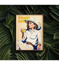 retro whisky sour poster | classic advertising print