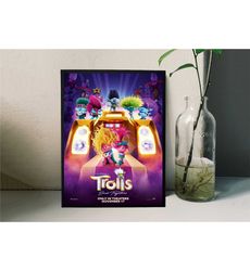trolls band together 3 movie poster film/room decor