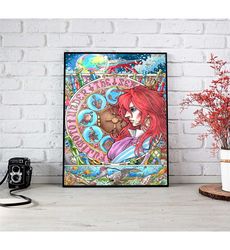 studio ghibli poster-spirited away poster-totoro poster- howl's moving