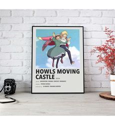 studio ghibli poster-spirited away poster-totoro poster- howl's moving