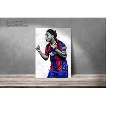 ronaldinho poster ronaldinho print barcelona art print wall art home decor