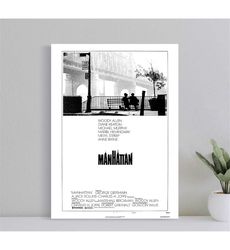 manhattan 1979 movie poster, wall art film print,