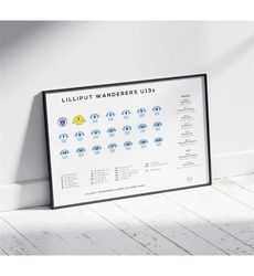 personalised football team season print | custom football