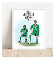 mary earps print, football gift, personalised football print,