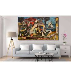 mediterranean landscape canvas wall art,modern fine art print,pablo