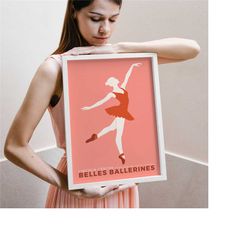 ballet poster, ballet dancer wall art, ballet print, 24x36 ballet lovers art, contemporary art, fine art, modern art, ny