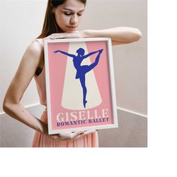 giselle ballet poster, giclee reproduction, dance art, ballet decor, dancer gift, ballet wall art, wild fever studio, da