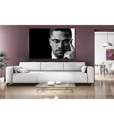 malcolm x ready to hang canvas wall art,