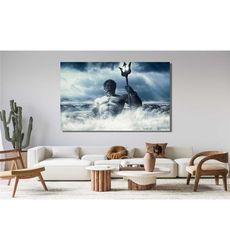 god of the sea ready to hang canvas