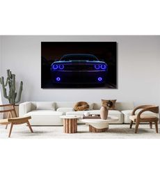 dodge challenger srt hellcat ready to hang canvas