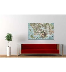 dungeons and dragons poster,dungeons & dragons map canvas