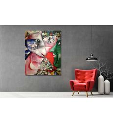 marc chagall ready to hang canvas wall art,