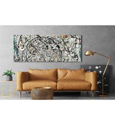 jackson pollock canvas wall art,living room wall decor,jackson