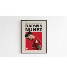 darwin nunez poster, liverpool poster minimalist, darwin nunez