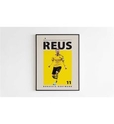 marco reus poster, borussia dortmund poster minimalist, marco