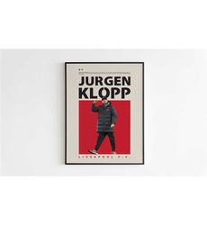 jrgen klopp poster, liverpool poster minimalist, jrgen klopp