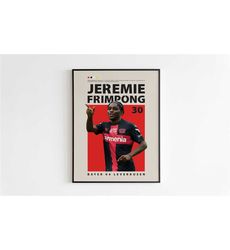 jeremie frimpong poster, bayer 04 leverkusen poster, jeremie