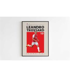 leandro trossard poster, arsenal poster minimalist, trossard print