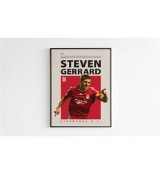 steven gerrard poster, liverpool poster minimalist, steven gerrard